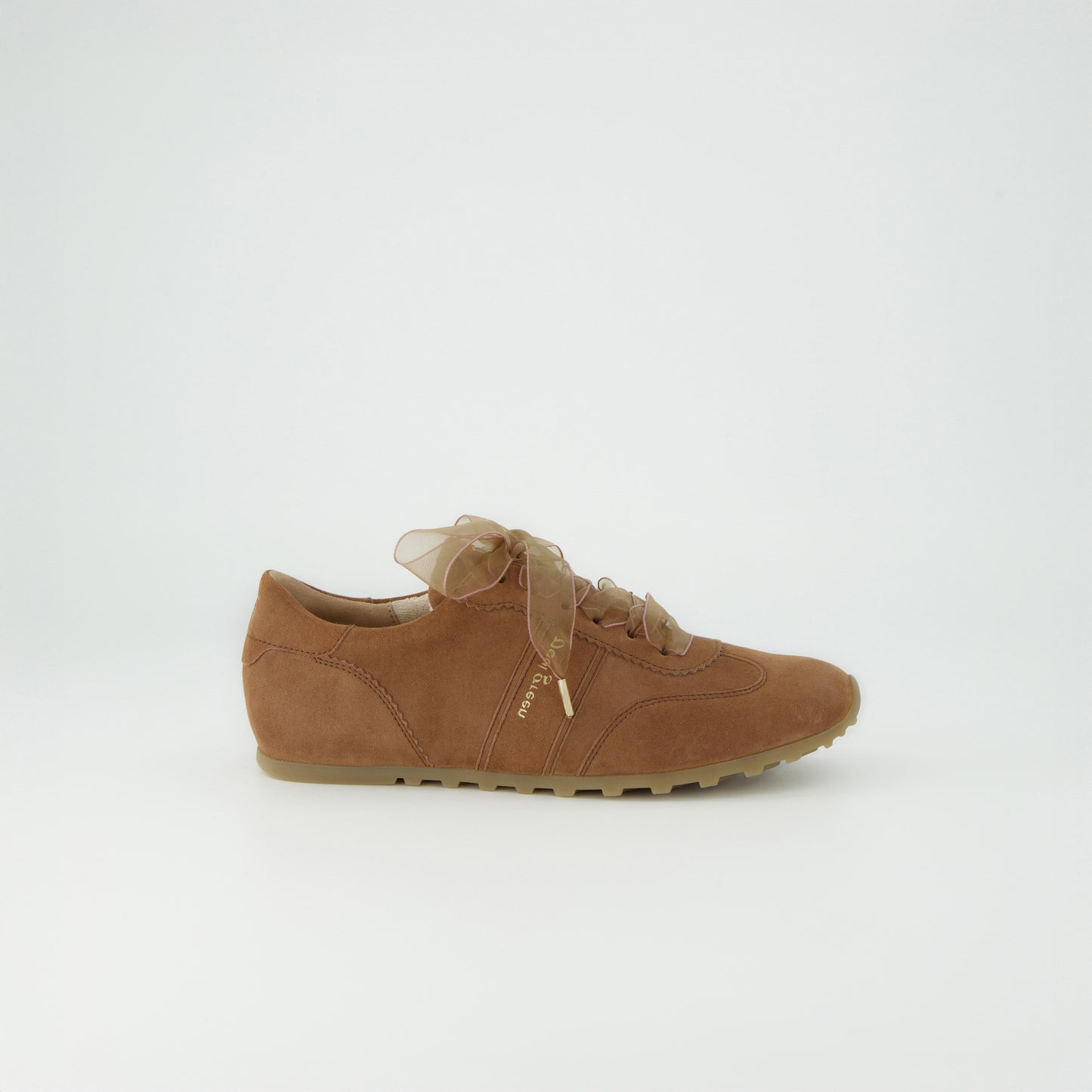 Suede Sneaker With Ribbon Lace