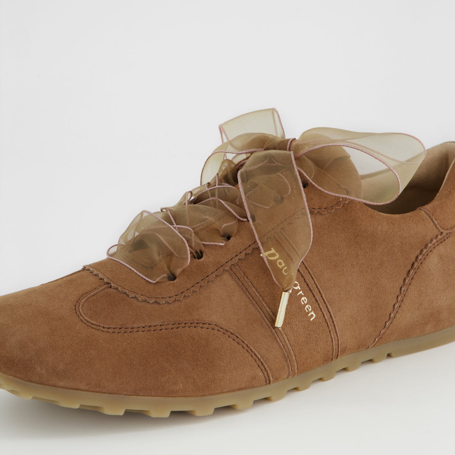Suede Sneaker With Ribbon Lace
