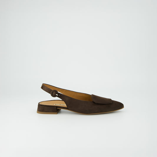 Brown Suede Slingback