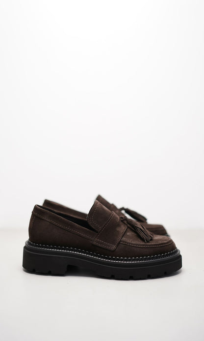 Chocolate Suede Loafer