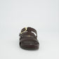 Triple Strap Slider With Gold Buckle