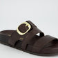 Triple Strap Slider With Gold Buckle