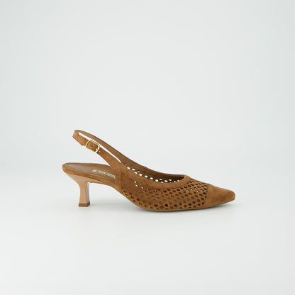 Perforated Slingback In Suede