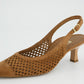 Perforated Slingback In Suede