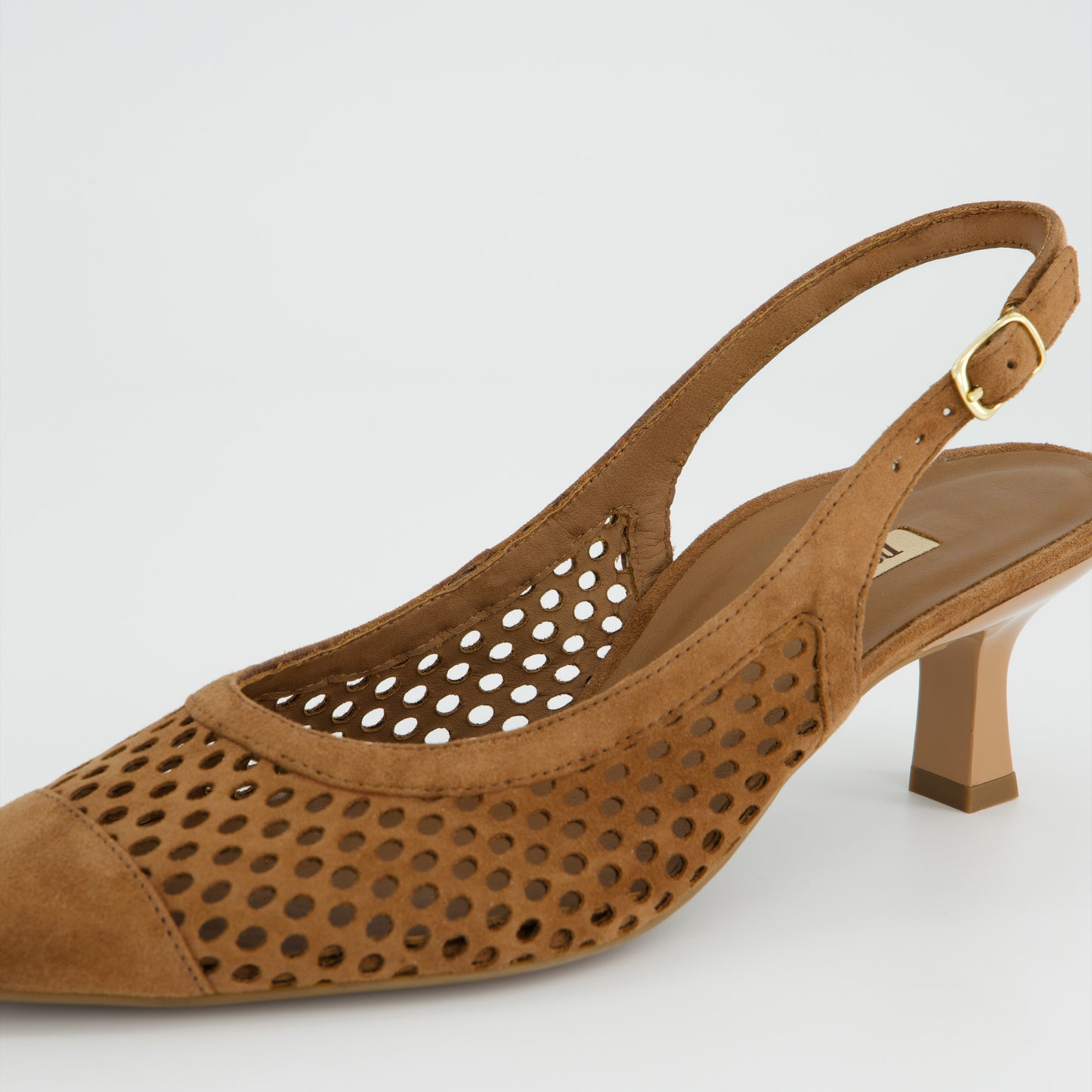 Perforated Slingback In Suede