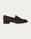 Bibi Lou Lyra Loafer In Brown Suede, side view