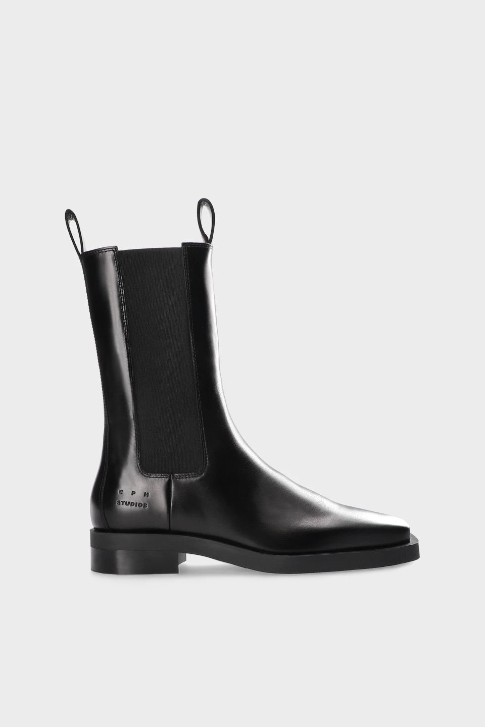 High Chelsea Boot With Square Toe