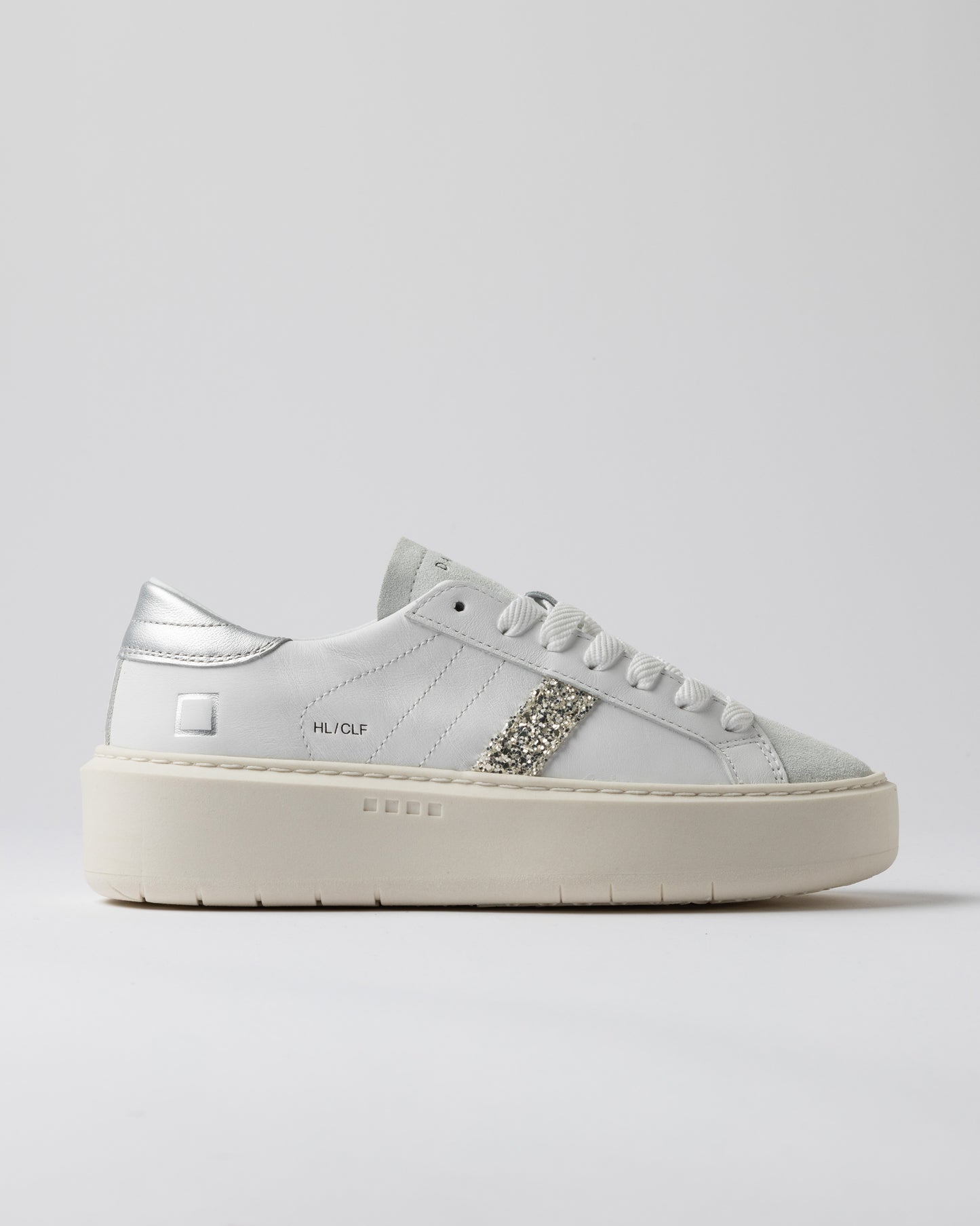 Hill Low Platform White Silver