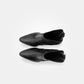 Black Leather Heel Ankle Boot