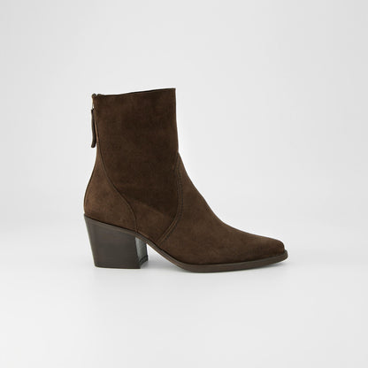 Suede Mocca Heel Boot
