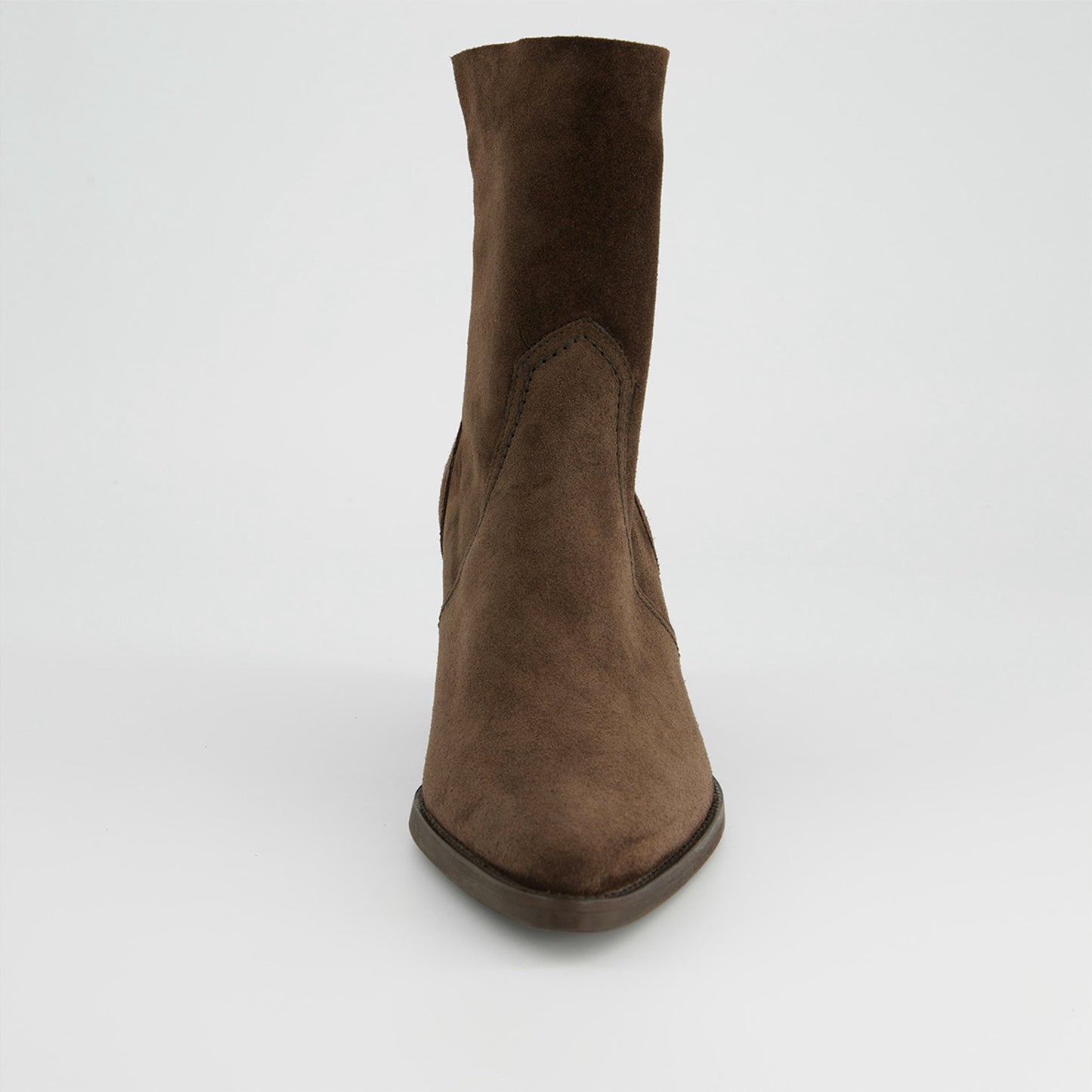 Suede Mocca Heel Boot