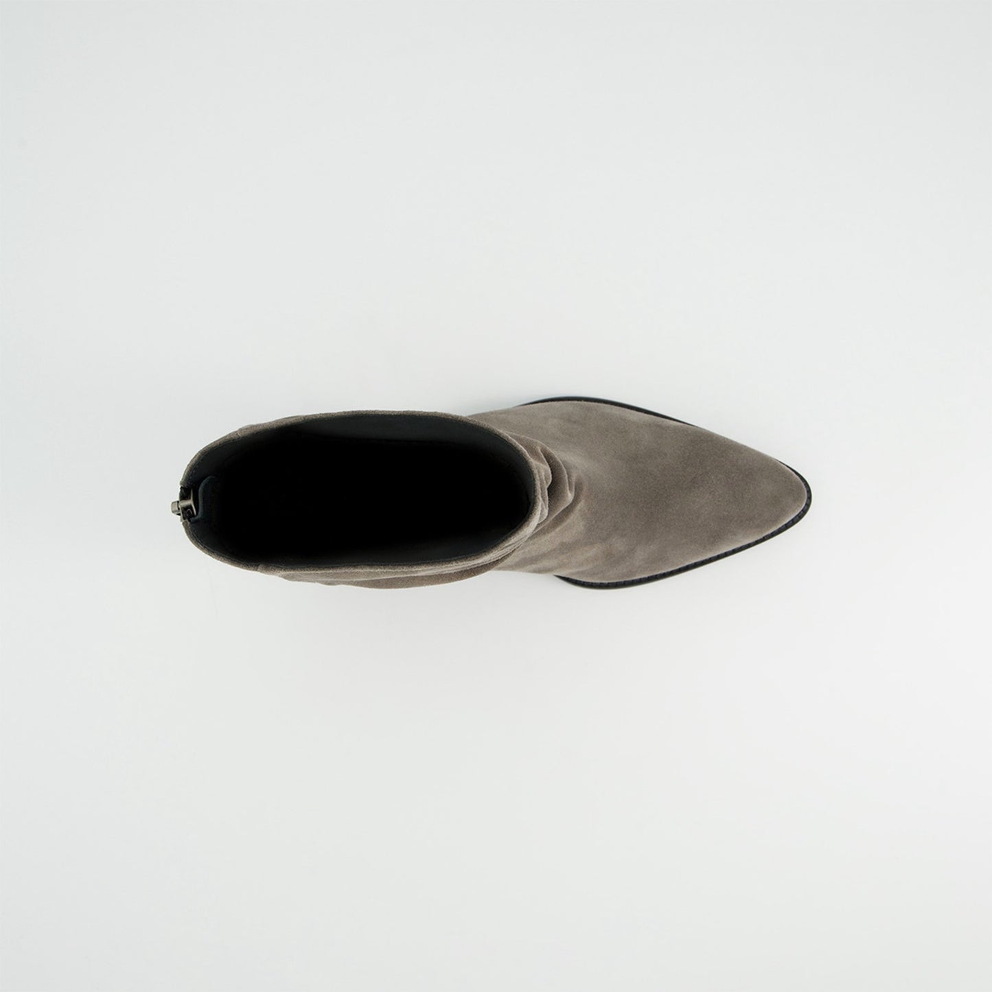 Grey Soft Suede Heel Boot