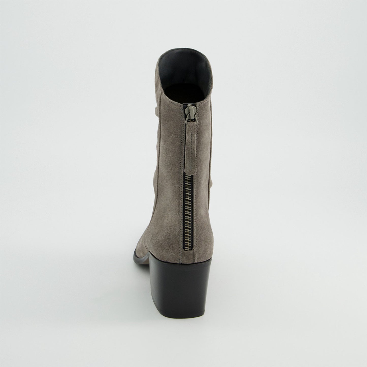 Grey Soft Suede Heel Boot