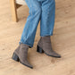 Grey Soft Suede Heel Boot