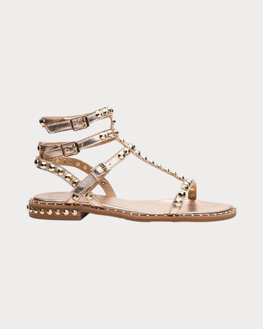 Gladiator Studded Sandal In Luxor Gold