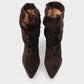 CPH292 Suede Chocolate Heeled Boot