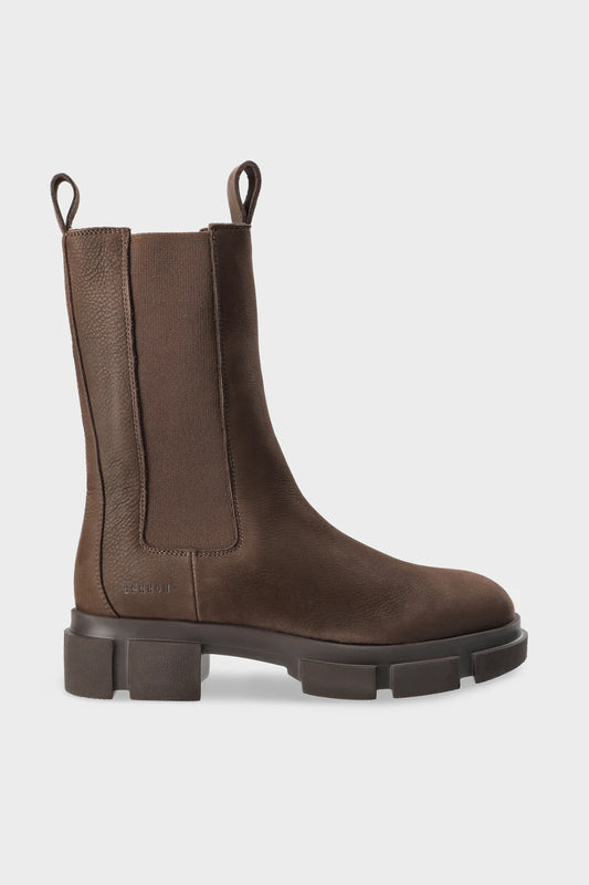 Nubuck Chelsea Boot In Chocolate