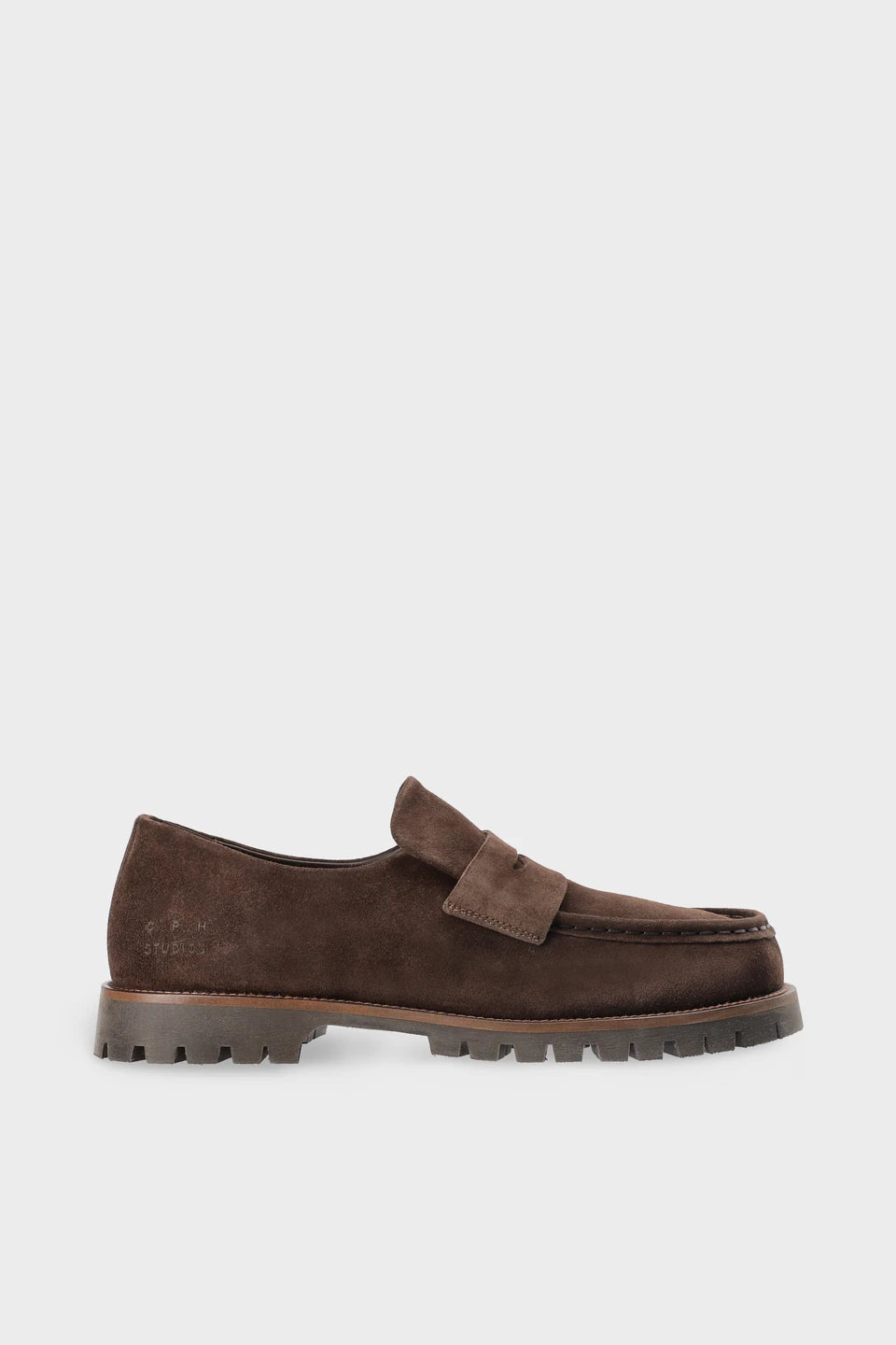 CPH848 Suede Chocolate Penny Loafer