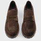CPH848 Suede Chocolate Penny Loafer