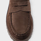 CPH848 Suede Chocolate Penny Loafer