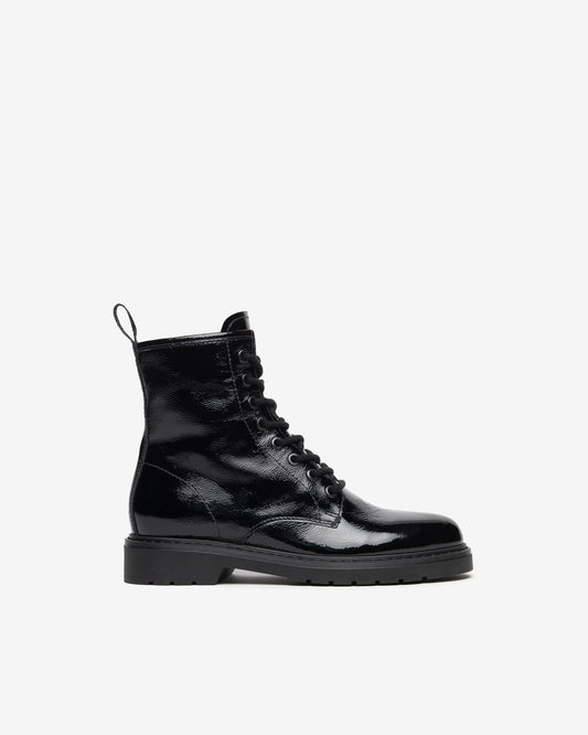 Patent Leather Lace Boot