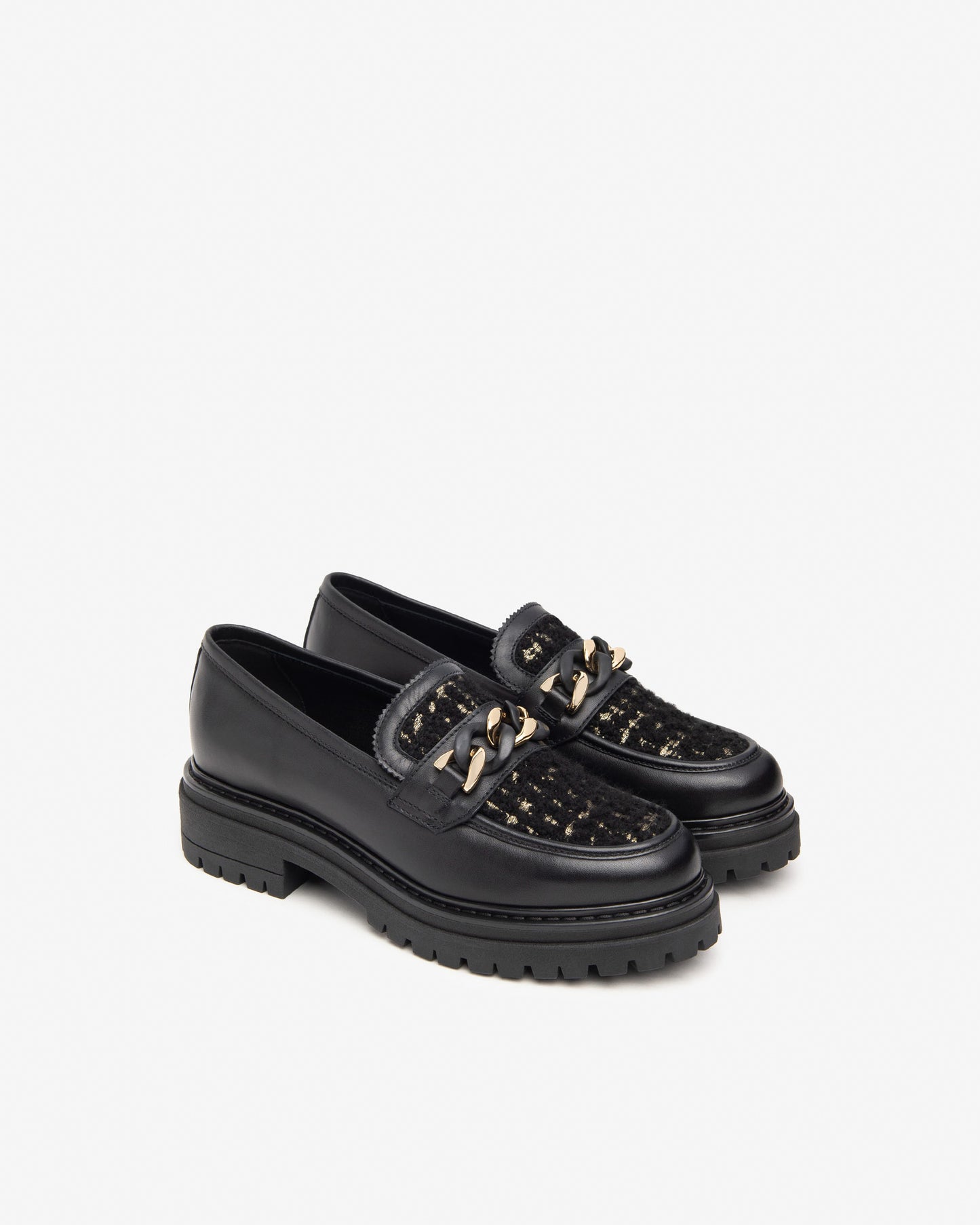 Loafer With Black Gold Detail