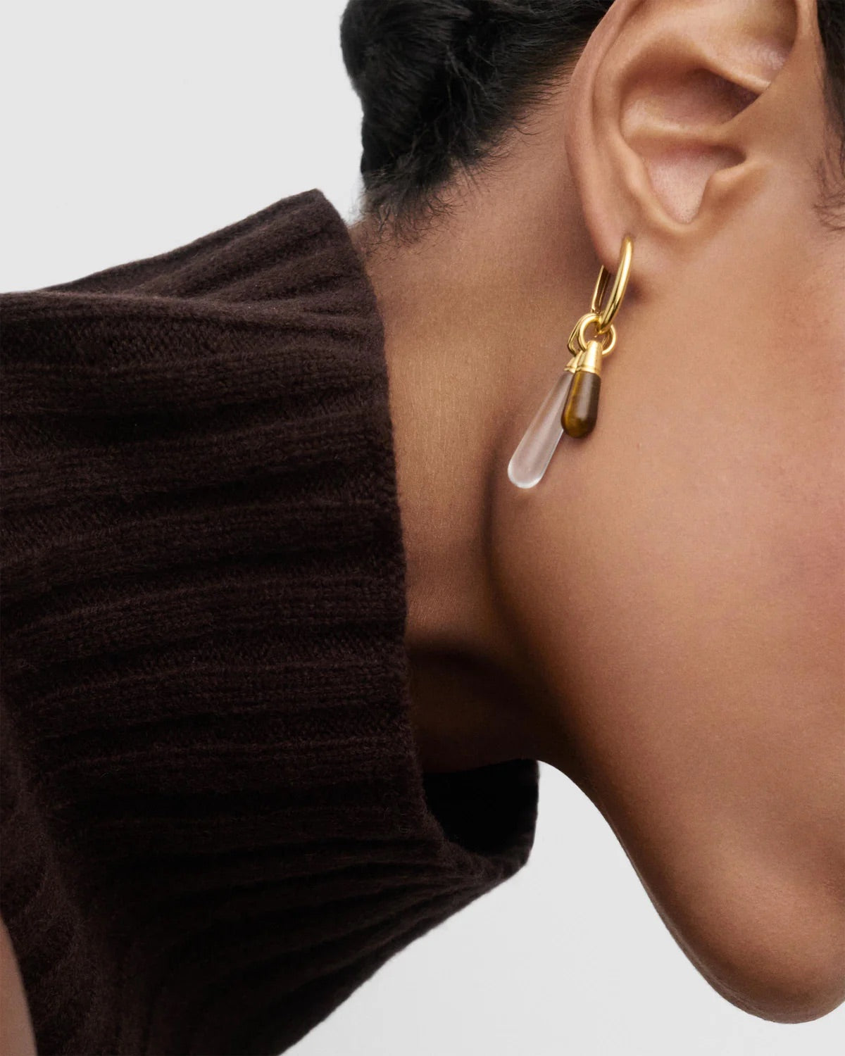 Tigers Eye Jupiter Earring