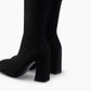 High Suede Boot With Stitching