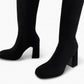 High Suede Boot With Stitching