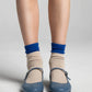 Aydo Studios Altai Route socks in Silent Dune, worn
