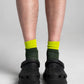 Aydo Studios Altai Route socks in Verdant Pulse, worn detail
