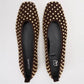 Studded Ballerina In Chocolate Suede