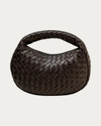 ALEO Laluna Mini Woven Shoulder Bag in Fondant, front view on soft stone background