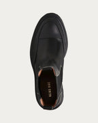 Top view of Alias Mae Electra black leather Chelsea boot showing branded insole