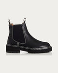 Alias Mae Rome black leather Chelsea ankle boot with contrast stitching, side profile