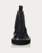 Front view of Alias Mae Rome black leather ankle boot