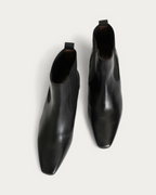 Anonymous Copenhagen Gaby 40 Black Leather Ankle Boot with Elastic, pair from above