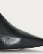 Anonymous Copenhagen Gaby 40 Black Leather Ankle Boot with Elastic, toe detail