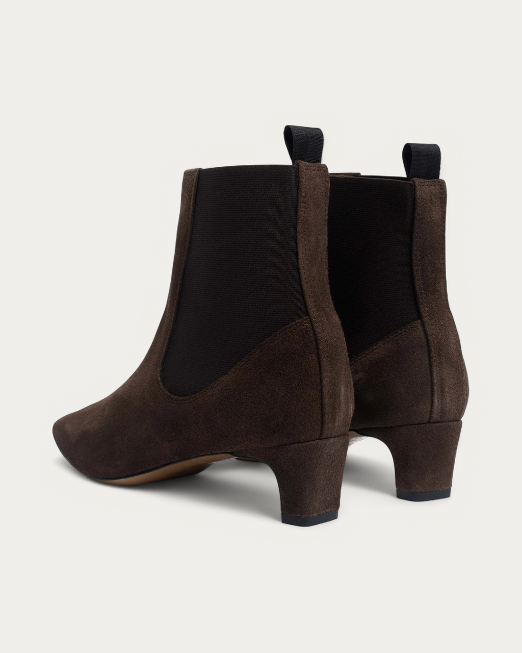 Anonymous Copenhagen Gaby 40 Coffee Brown Suede Ankle Boot with Elastic, back view