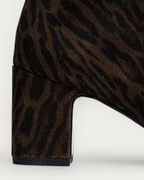 Anonymous Copenhagen Hanny 55 Jaguar Print Suede Ankle Boot, heel detail