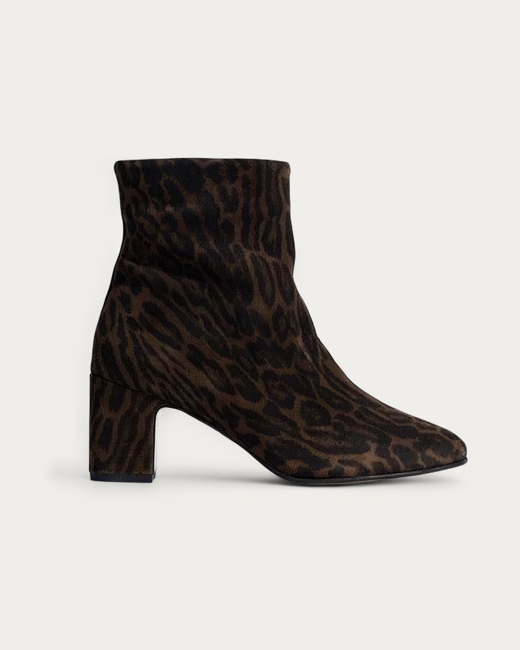 Anonymous Copenhagen Hanny 55 Jaguar Print Suede Ankle Boot, side profile