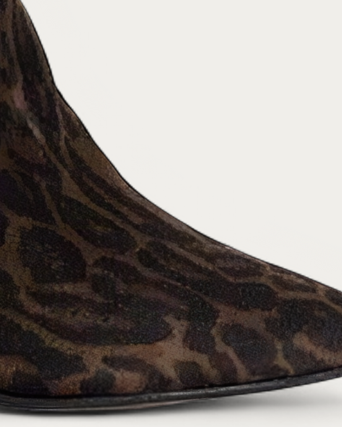 Anonymous Copenhagen Hanny 55 Jaguar Print Suede Ankle Boot, toe detail