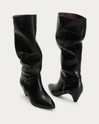 Anonymous Copenhagen Jasmina 50 Black Leather Knee High Boot, pair, side view