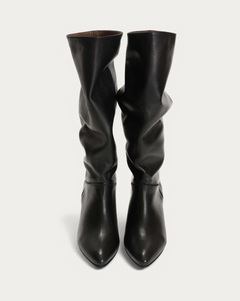 Anonymous Copenhagen Jasmina 50 Black Leather Knee High Boot, pair view