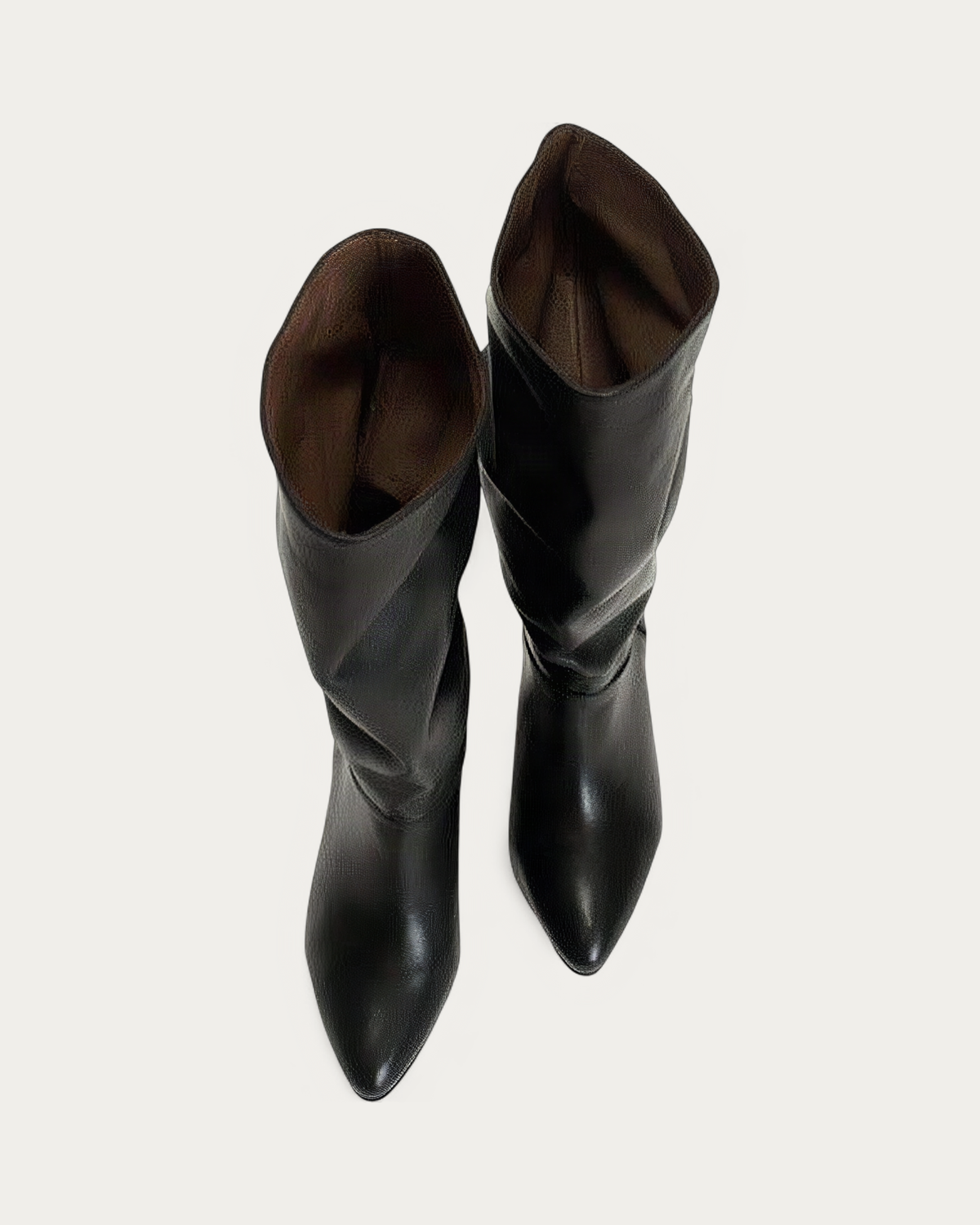 Anonymous Copenhagen Jasmina 50 Black Leather Knee High Boot, top view