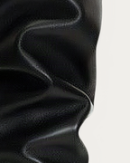 Anonymous Copenhagen Jasmina 50 Black Leather Knee High Boot, upper detail