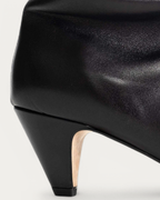 Anonymous Copenhagen Vully 50 Black Leather Stiletto Ankle Boot, heel detail