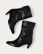 Anonymous Copenhagen Vully 50 Black Leather Stiletto Ankle Boot, pair view