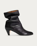 Anonymous Copenhagen Vully 50 Black Leather Stiletto Ankle Boot, side profile