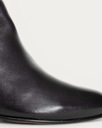 Anonymous Copenhagen Vully 50 Black Leather Stiletto Ankle Boot, toe detail